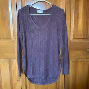 eggplant purple knit sweater
